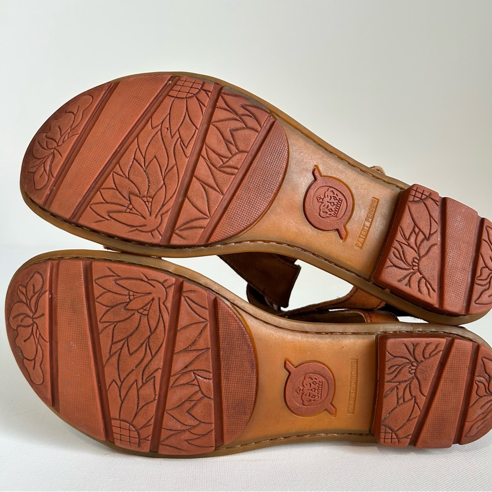 Born Strappy Gladiator Sandals Women’s 9 M Brown Leather Back Zipper - Picture 8 of 15